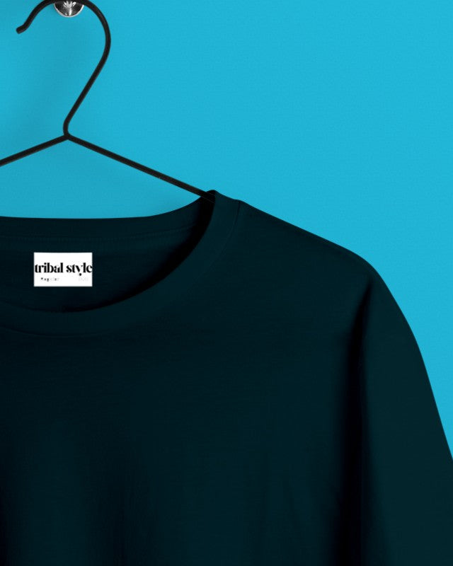 Crew Neck Solid Tshirt - Dark Green